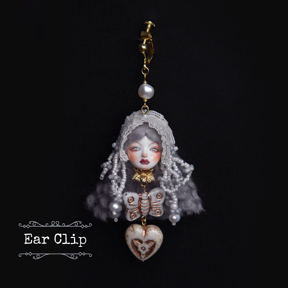 Handmade Vintage Lolita Doll Earrings