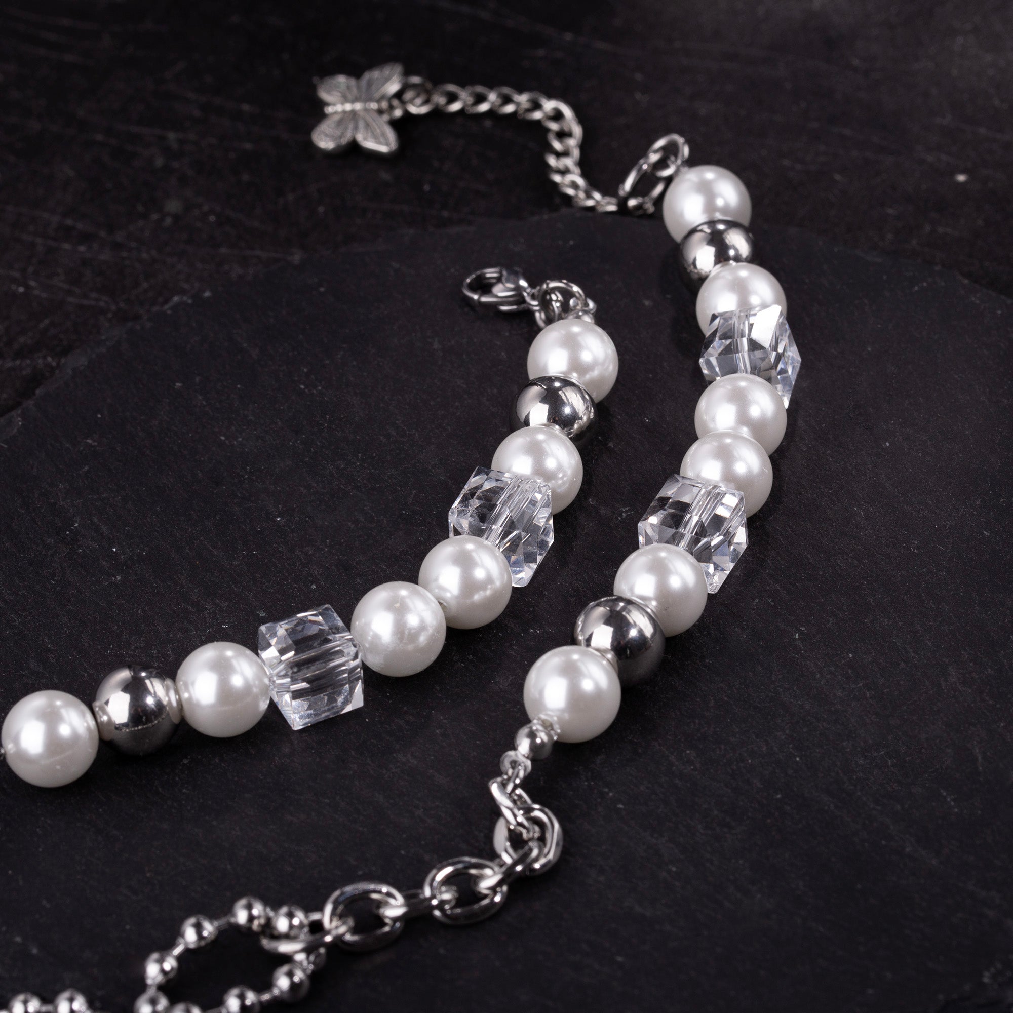 Horned Skeleton Butterfly Gothic Doll Necklace