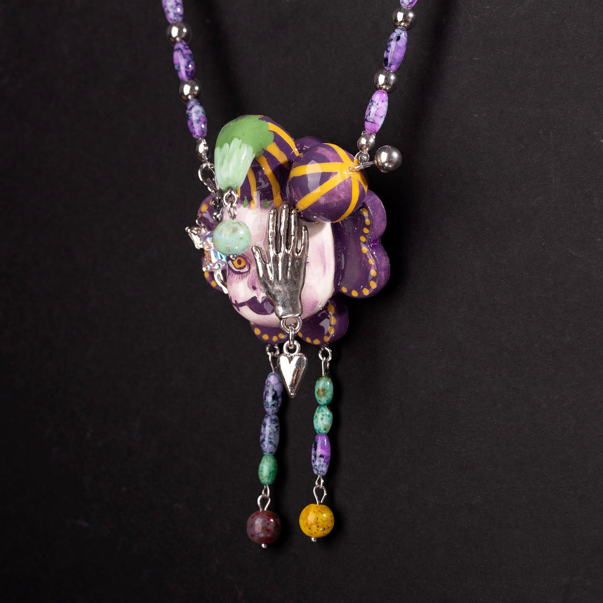 Dark Circus Clown Necklace