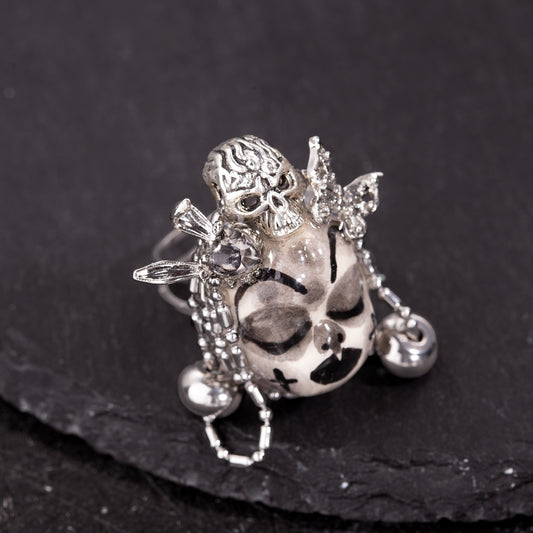 Skull Butterfly Bell Ring