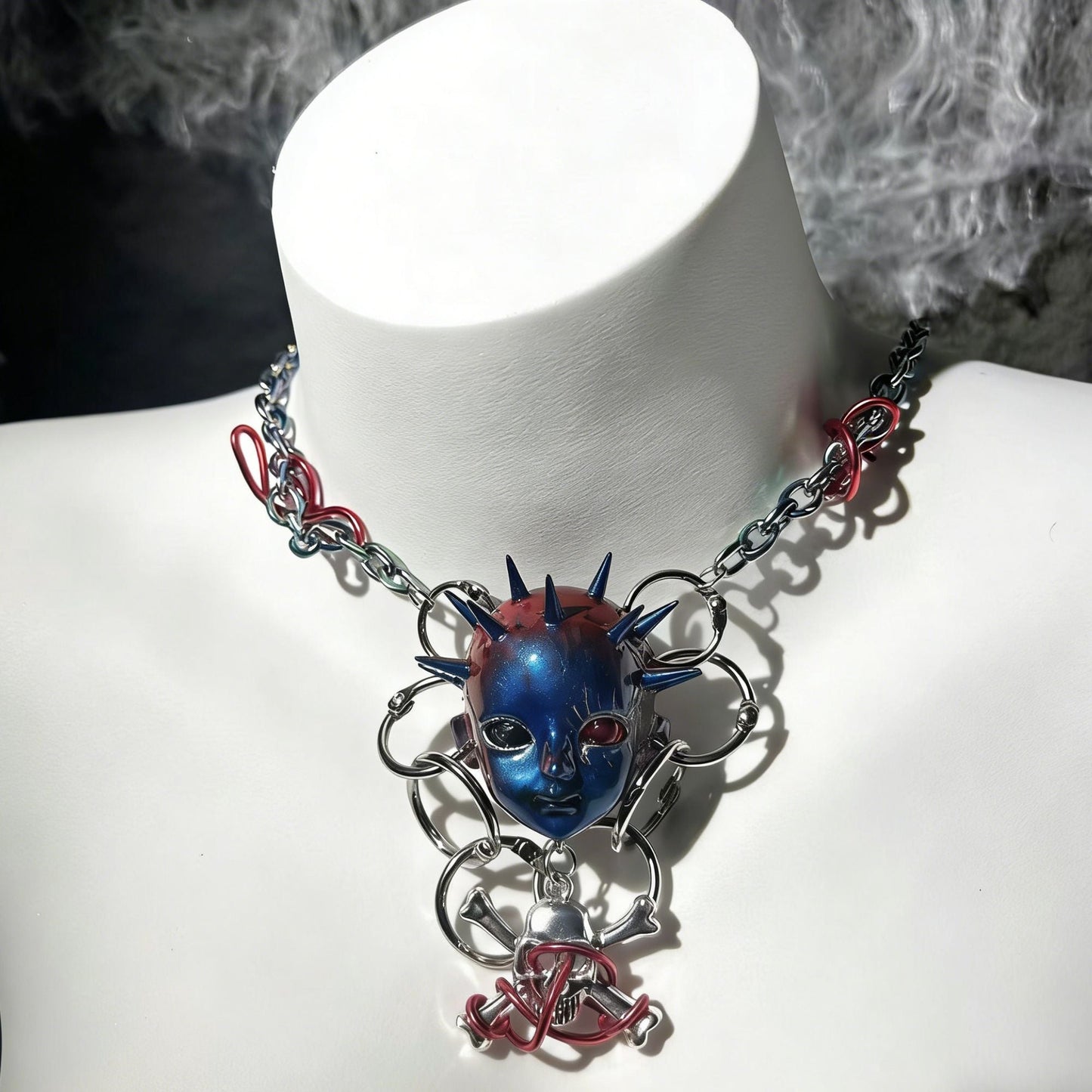 Rivet Hip-Hop Kid Head Necklace