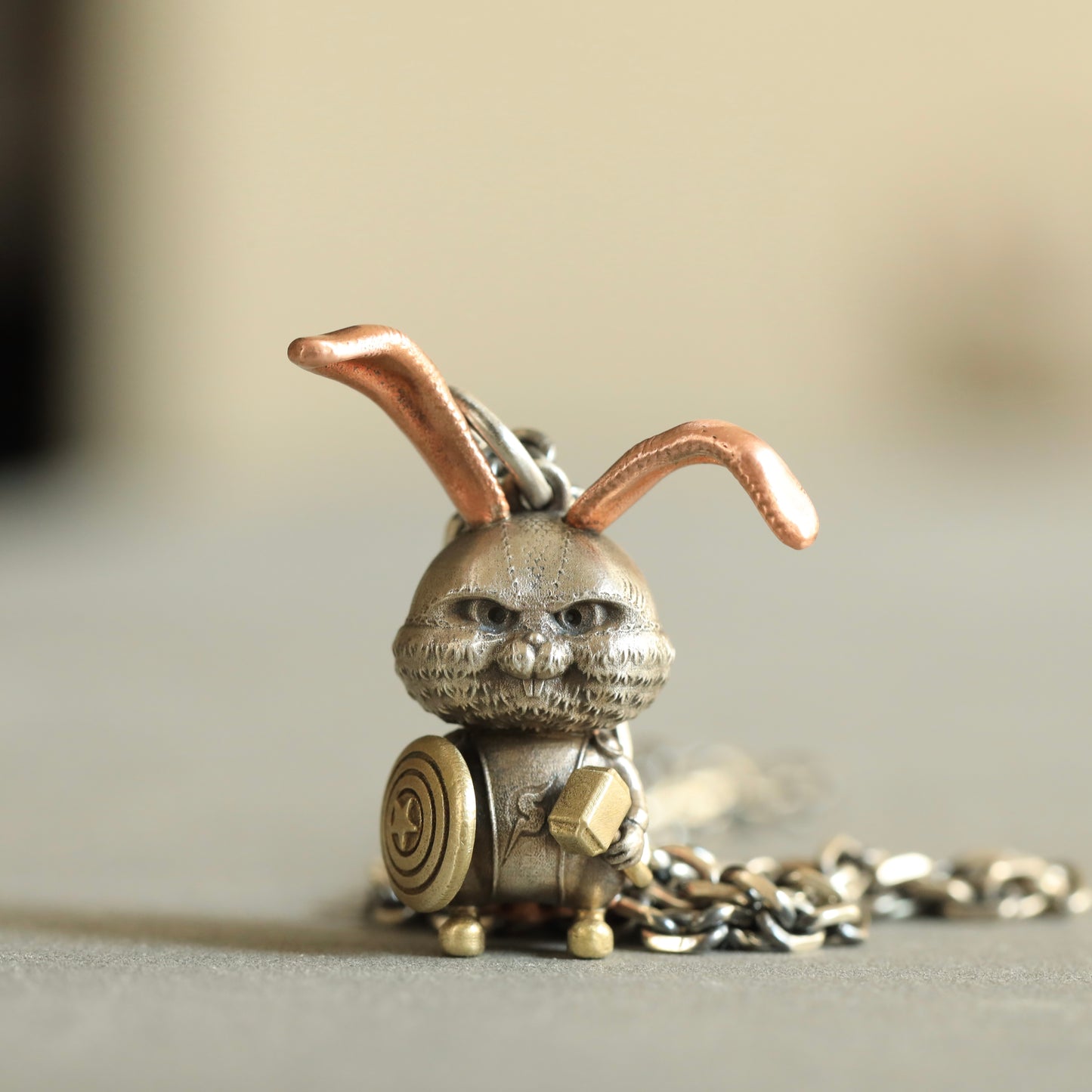 Distressed Rabbit Captain Pendant