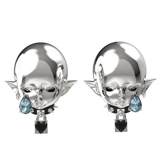 Elf Ear Teardrop Demon Earrings