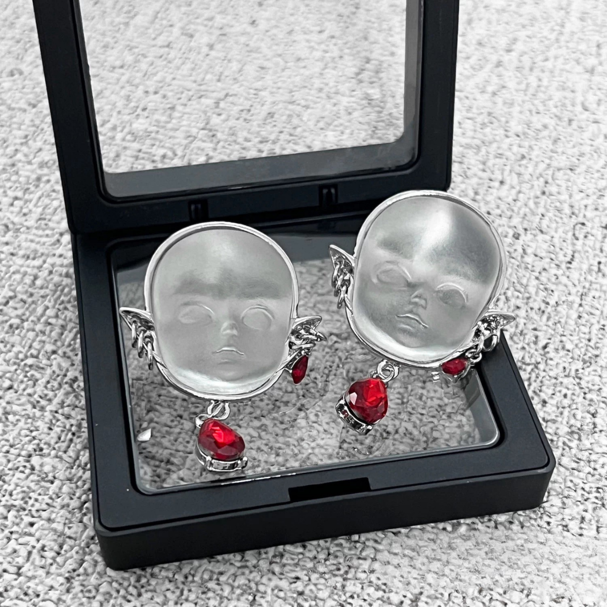 Resin Elf-Ear Demon Earrings