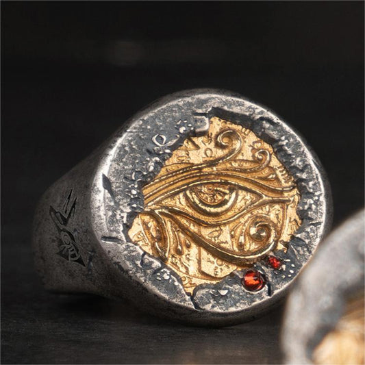 Eye of Horus Silver Ring -   Sunro Raven