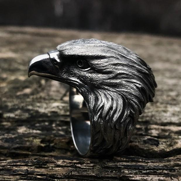Bald Eagle Silver Ring Sunro Raven