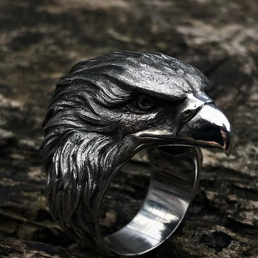 Bald Eagle Silver Ring Sunro Raven