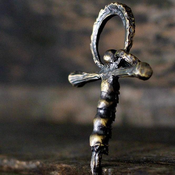 Cross Skull Egyptian Mythology Pendant Sunro Raven