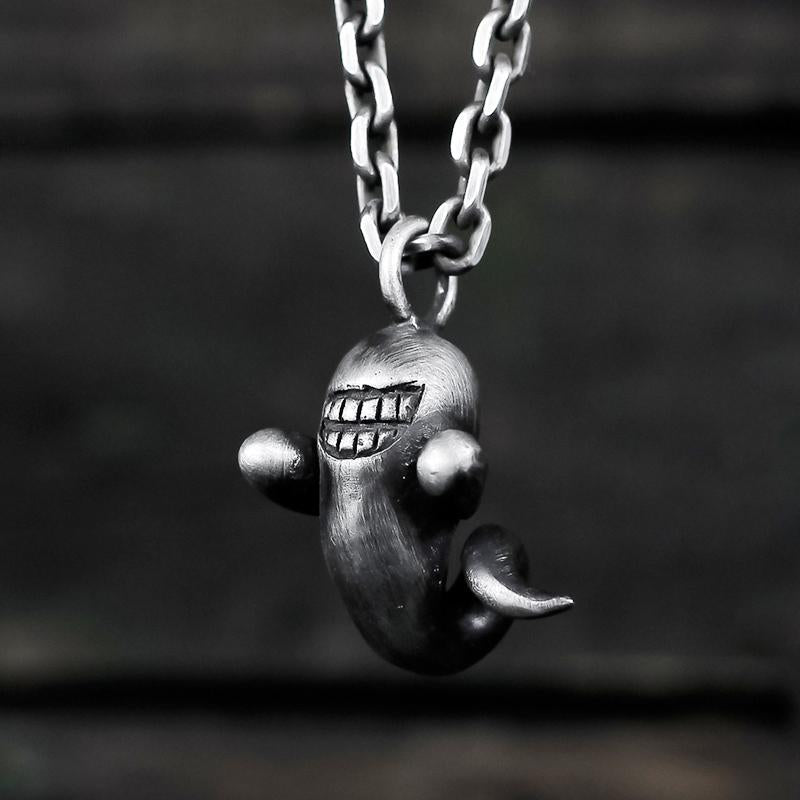 Cute Ghost Silver Pendant Sunro Raven