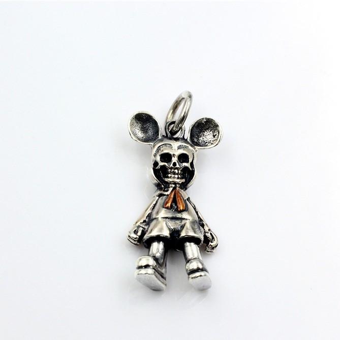 Spoof smile Mickey silver pendant Sunro Raven