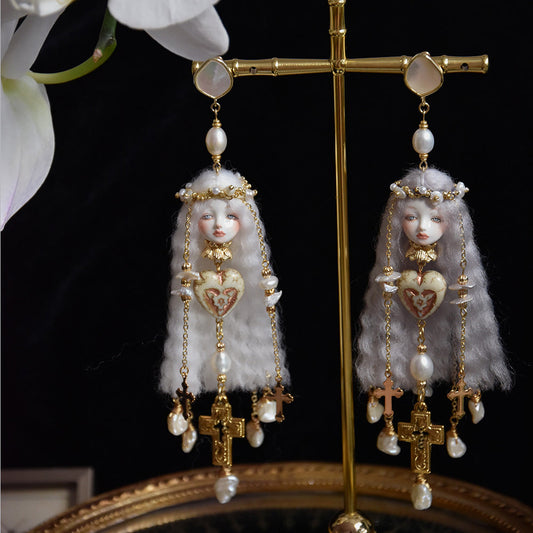 Vintage Handcrafted Cosette Doll Earrings