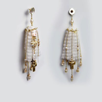 Vintage Handcrafted Cosette Doll Earrings