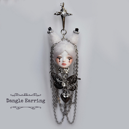 Handmade Long Tassel Chain Doll Earrings