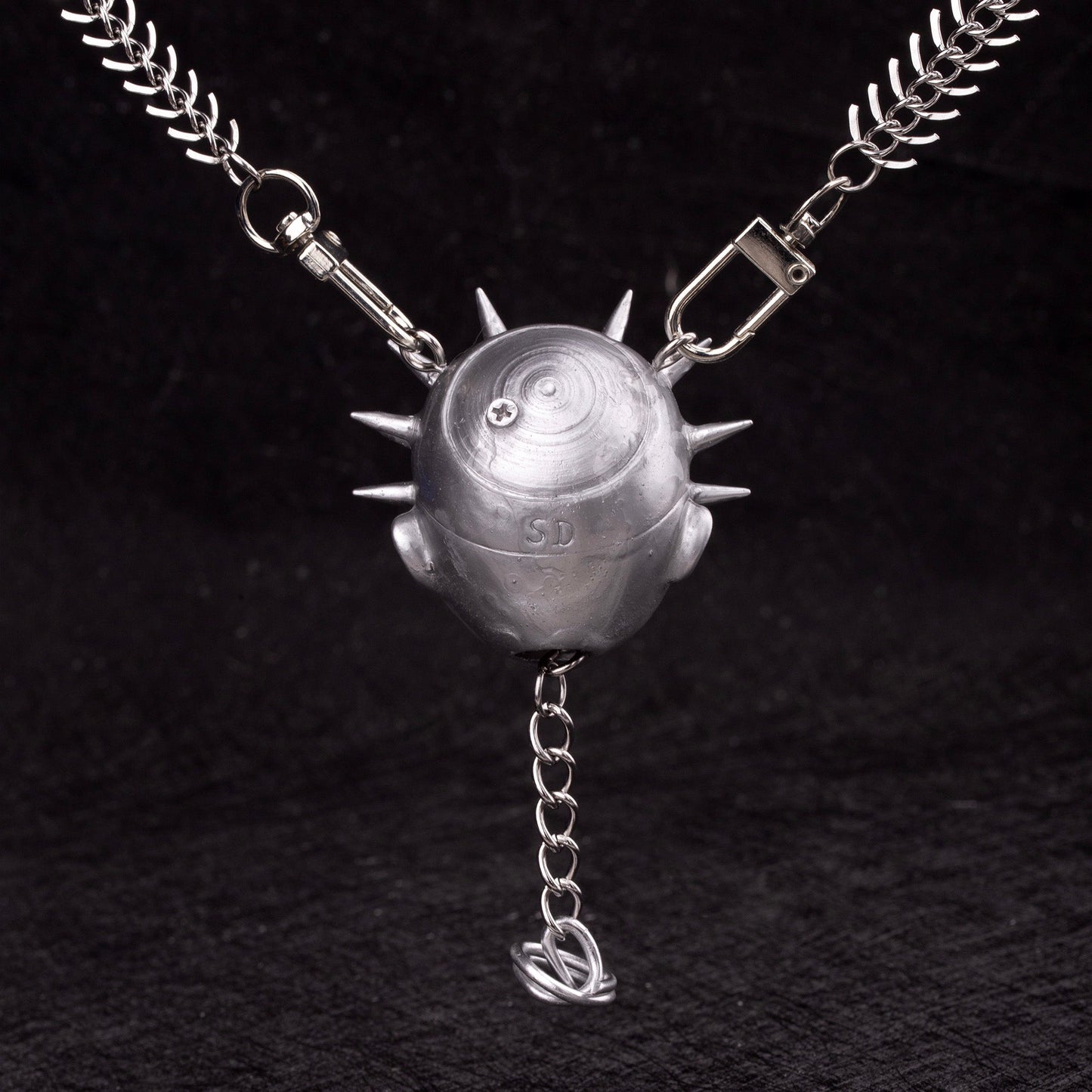 Futuristic Punk Titanium Steel Bone Chain