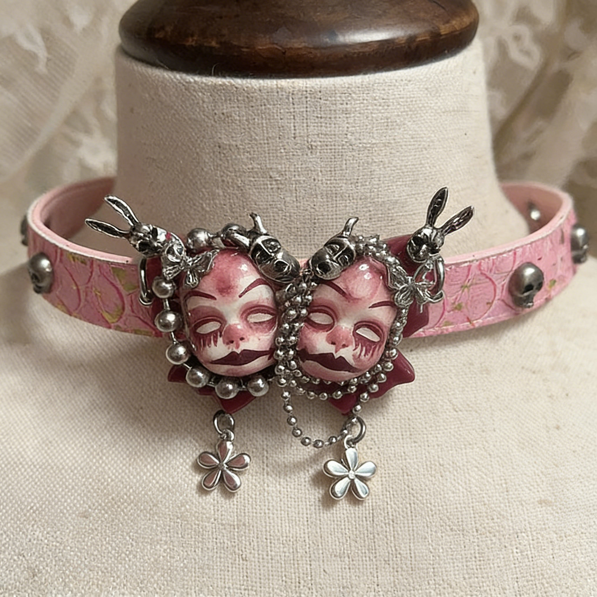 Pink Tears Twin Choker
