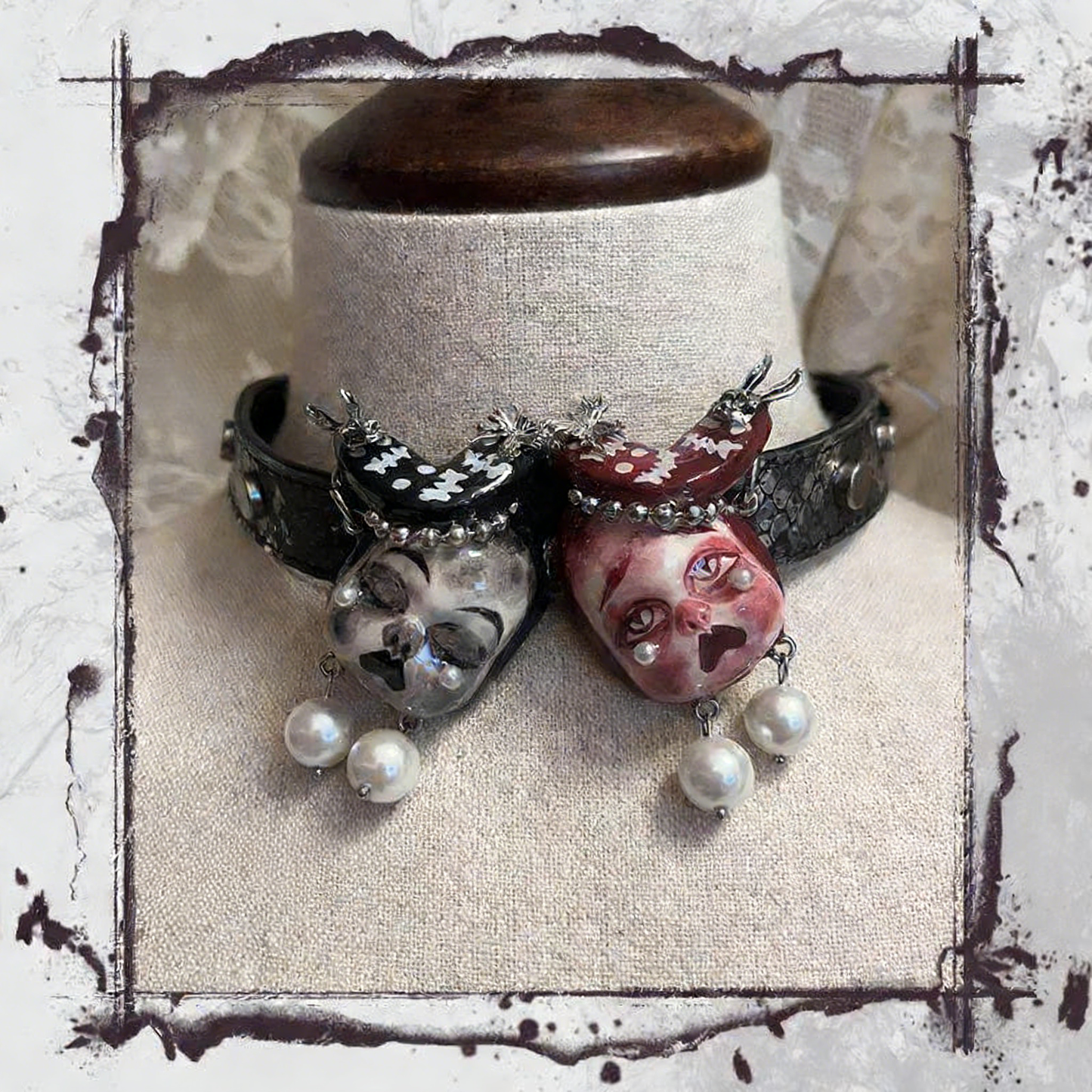 Twin Crying Bunnies Choker