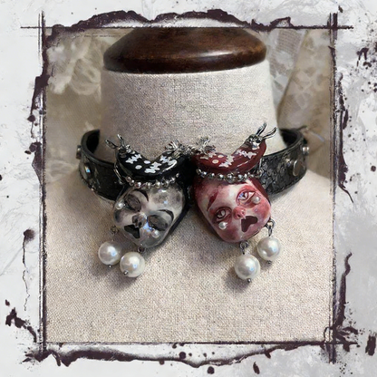 Twin Crying Bunnies Choker