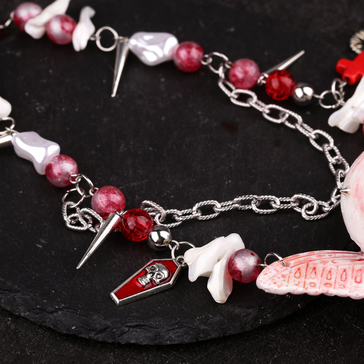Bloody Butterfly Opposite Sex Necklace