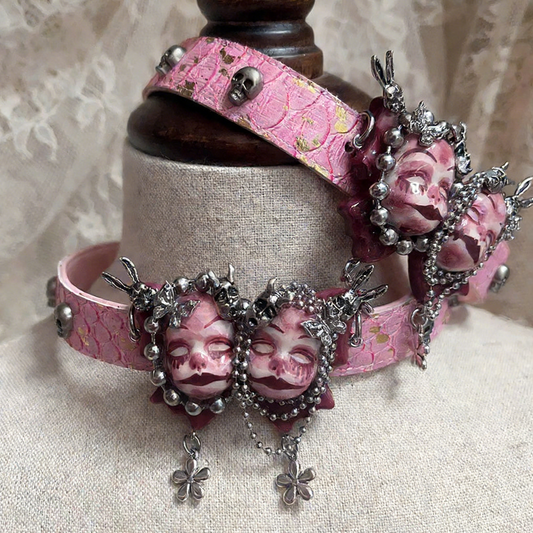 Pink Tears Twin Choker