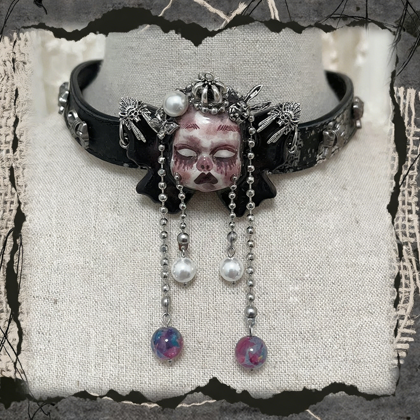 Butterfly Crown Tear Choker