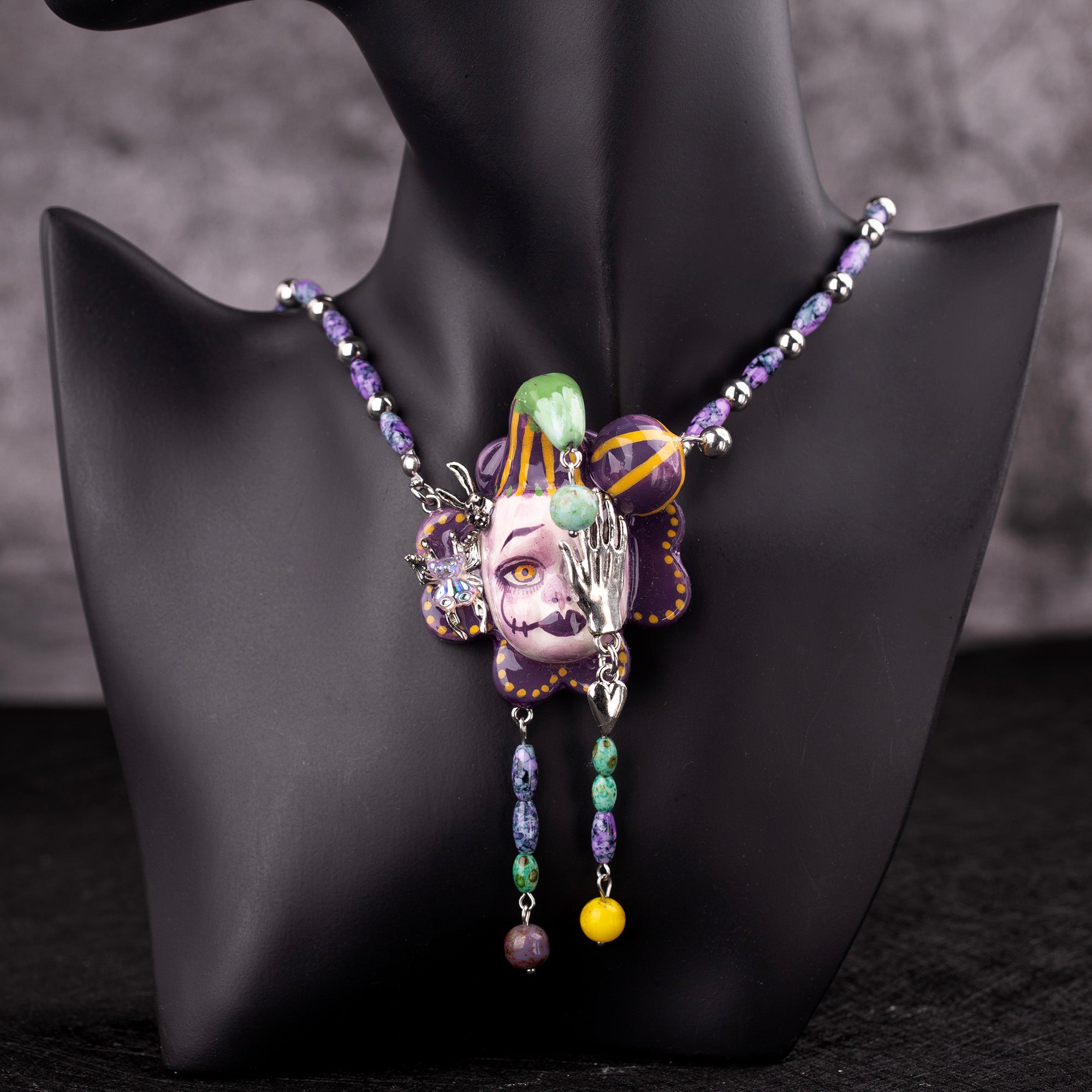 Dark Circus Clown Necklace