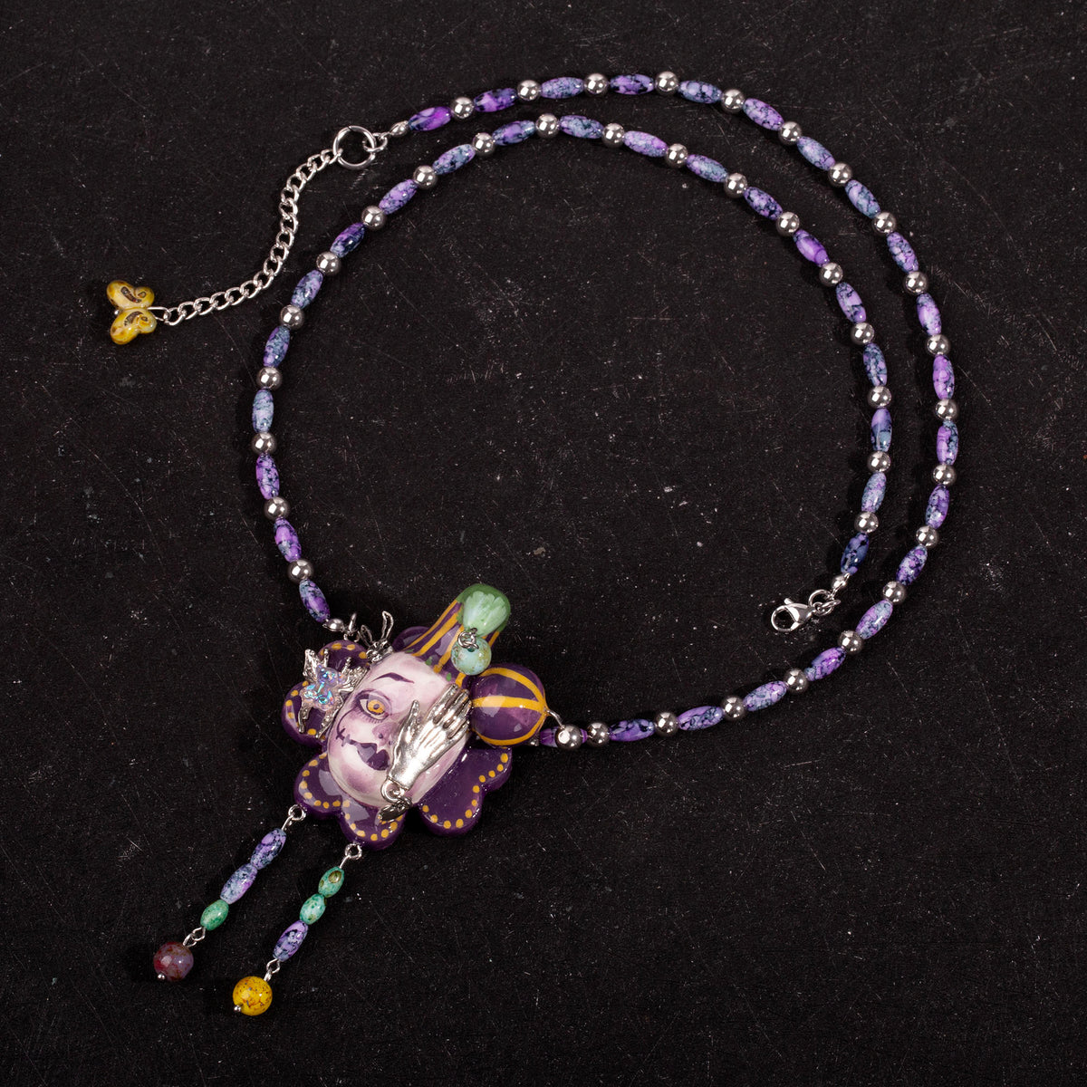 Dark Circus Clown Necklace
