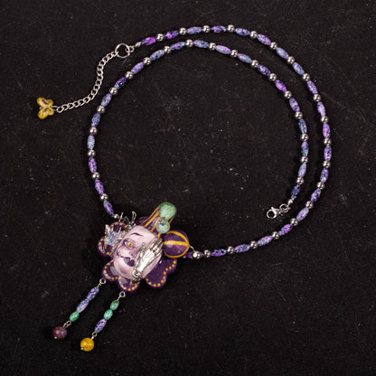 Dark Circus Clown Necklace