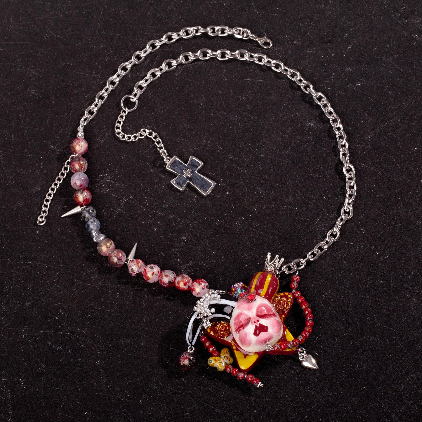 Crimson Circus Nightmare Necklace