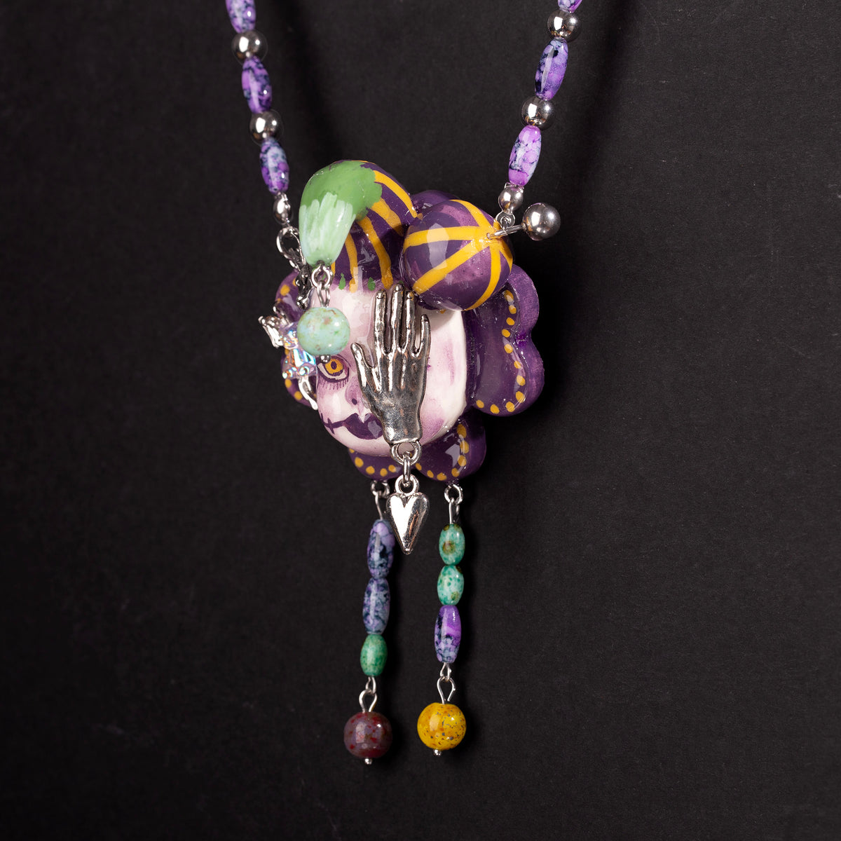Dark Circus Clown Necklace