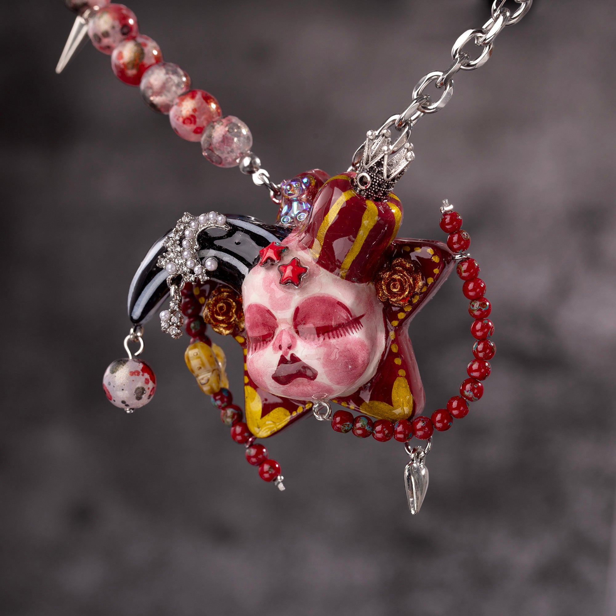 Crimson Circus Nightmare Necklace