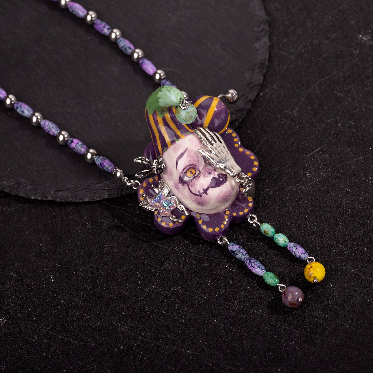 Dark Circus Clown Necklace