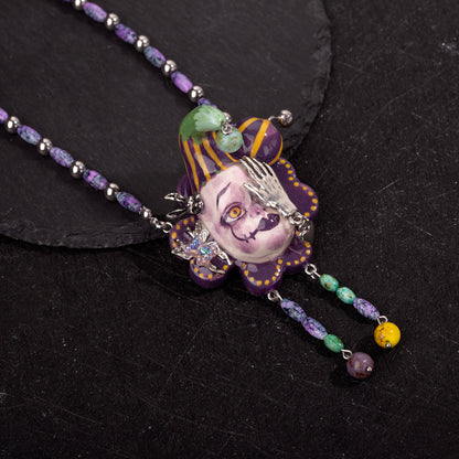 Dark Circus Clown Necklace