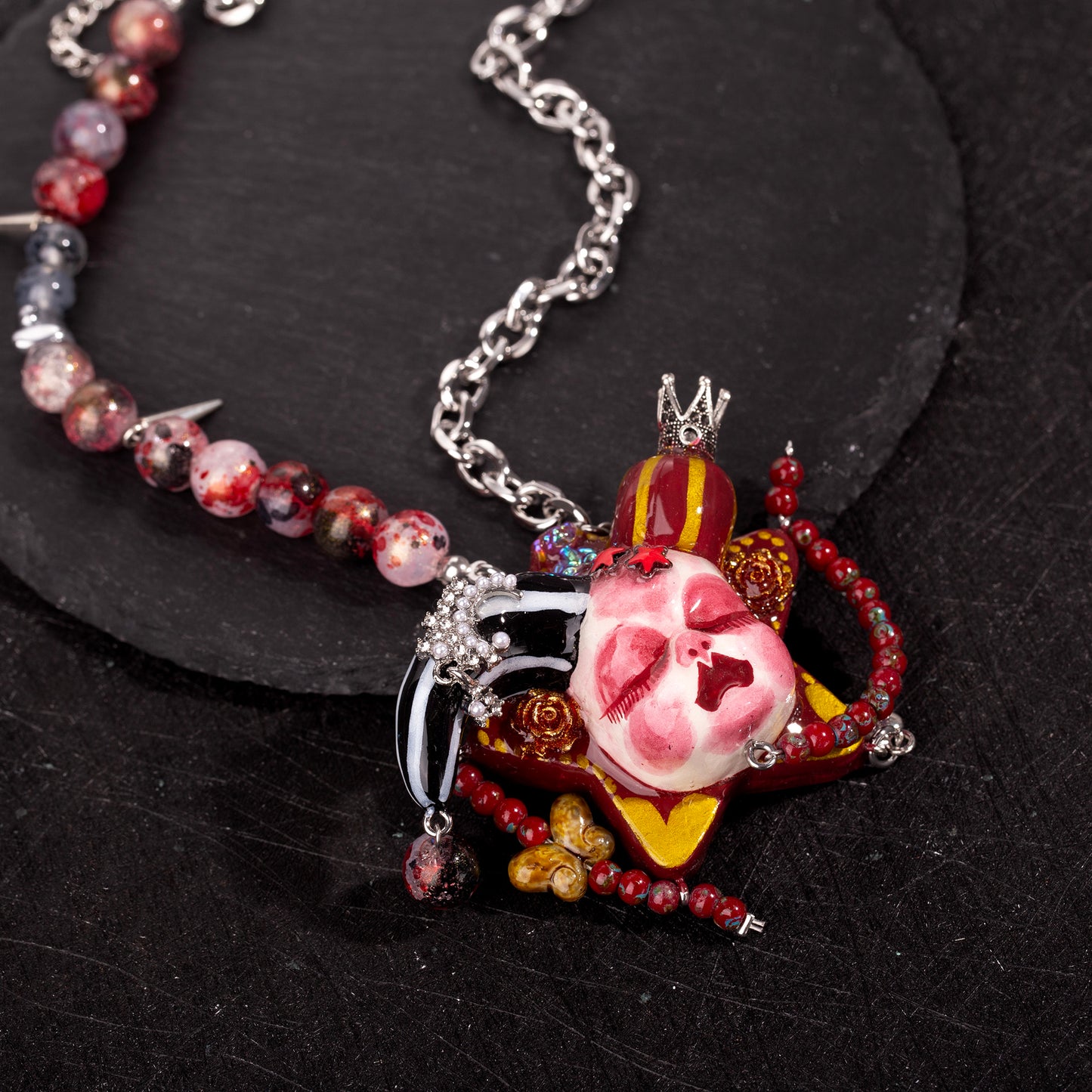 Crimson Circus Nightmare Necklace