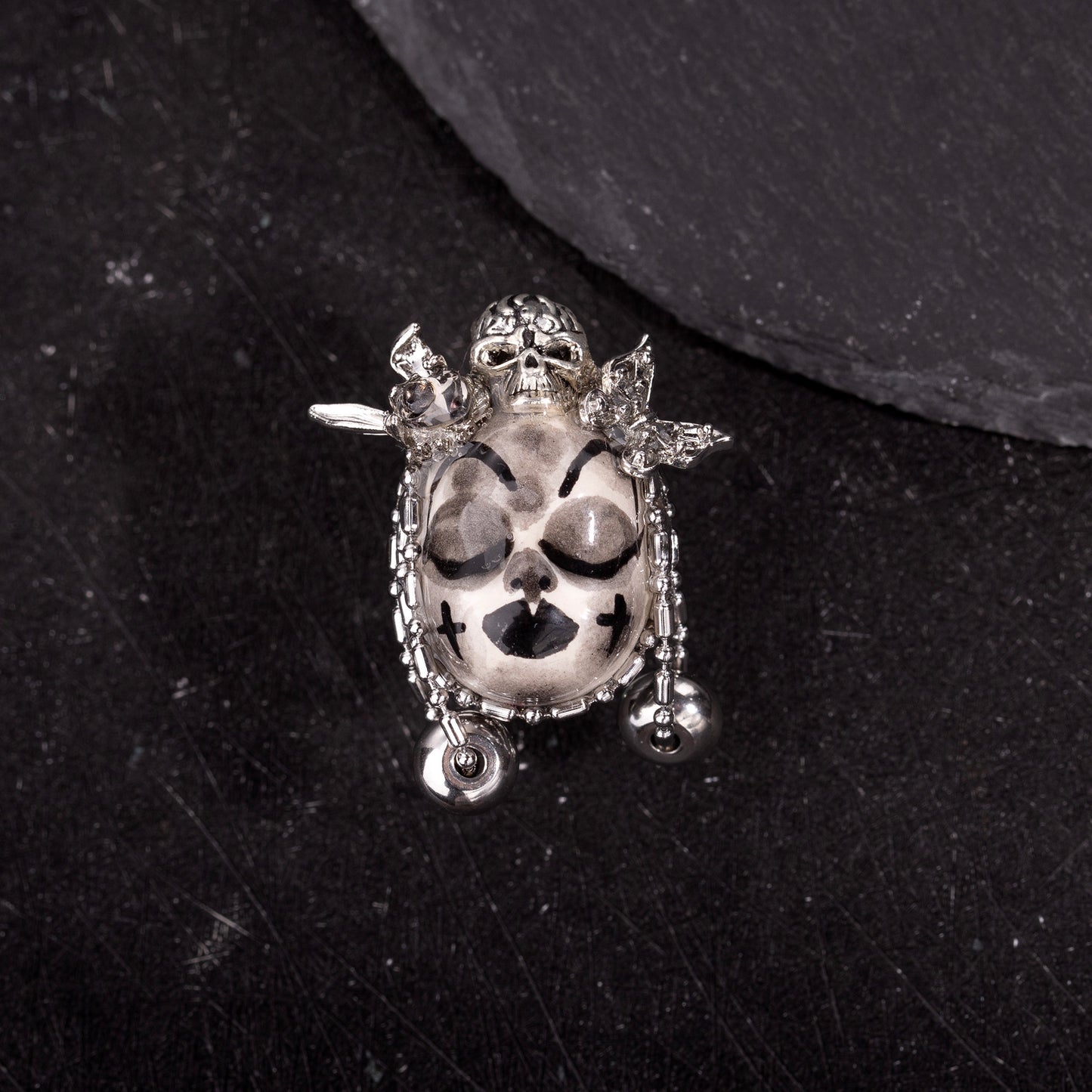 Skull Butterfly Bell Ring