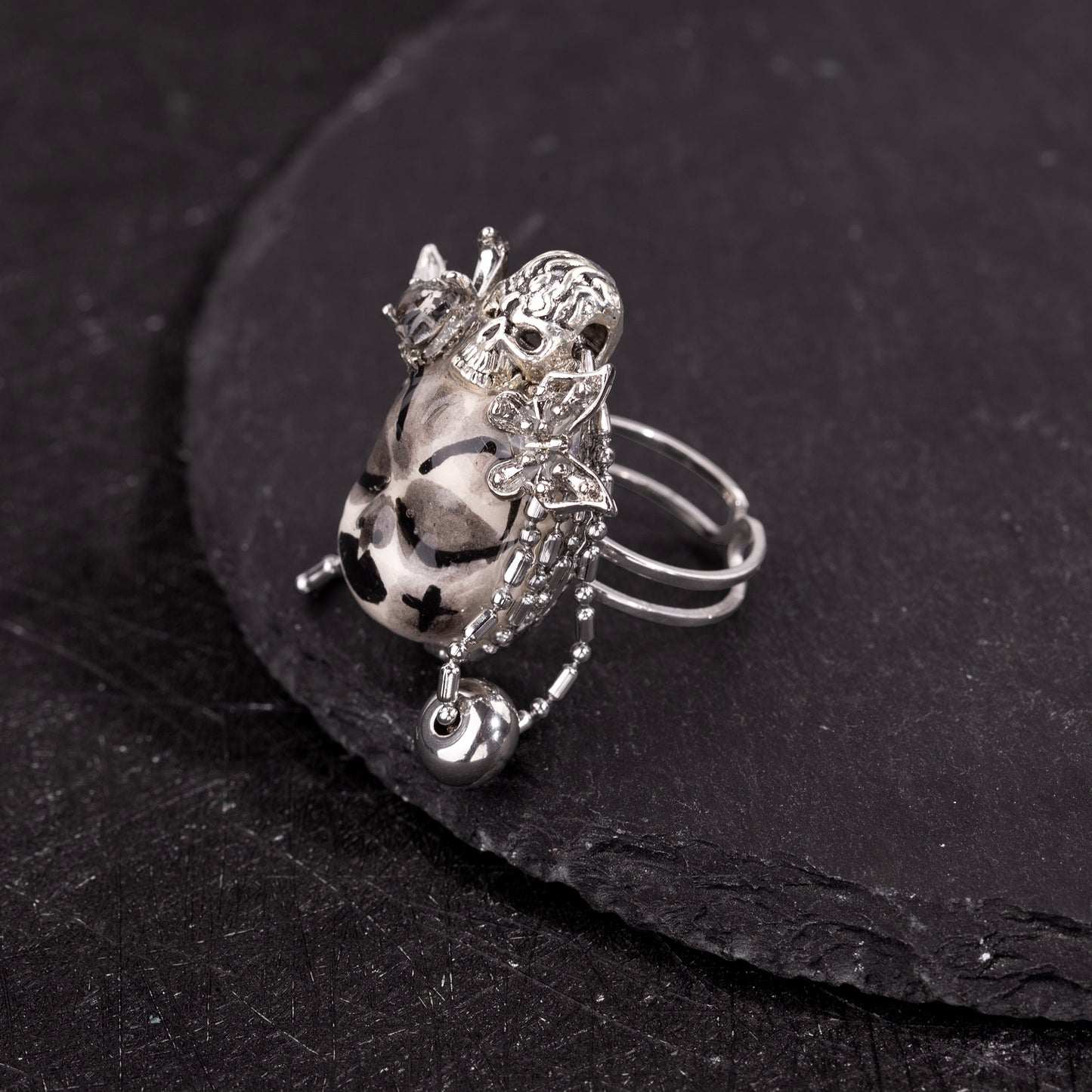 Skull Butterfly Bell Ring