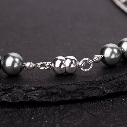 Black Spider Silver Wing Necklace