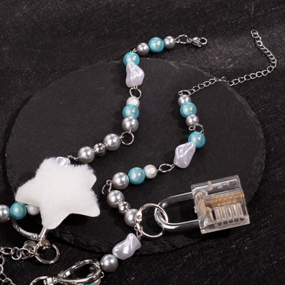 Y2k Dream Baby Head Necklace