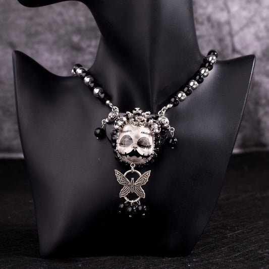 Butterfly Slumber Gothic Doll Necklace