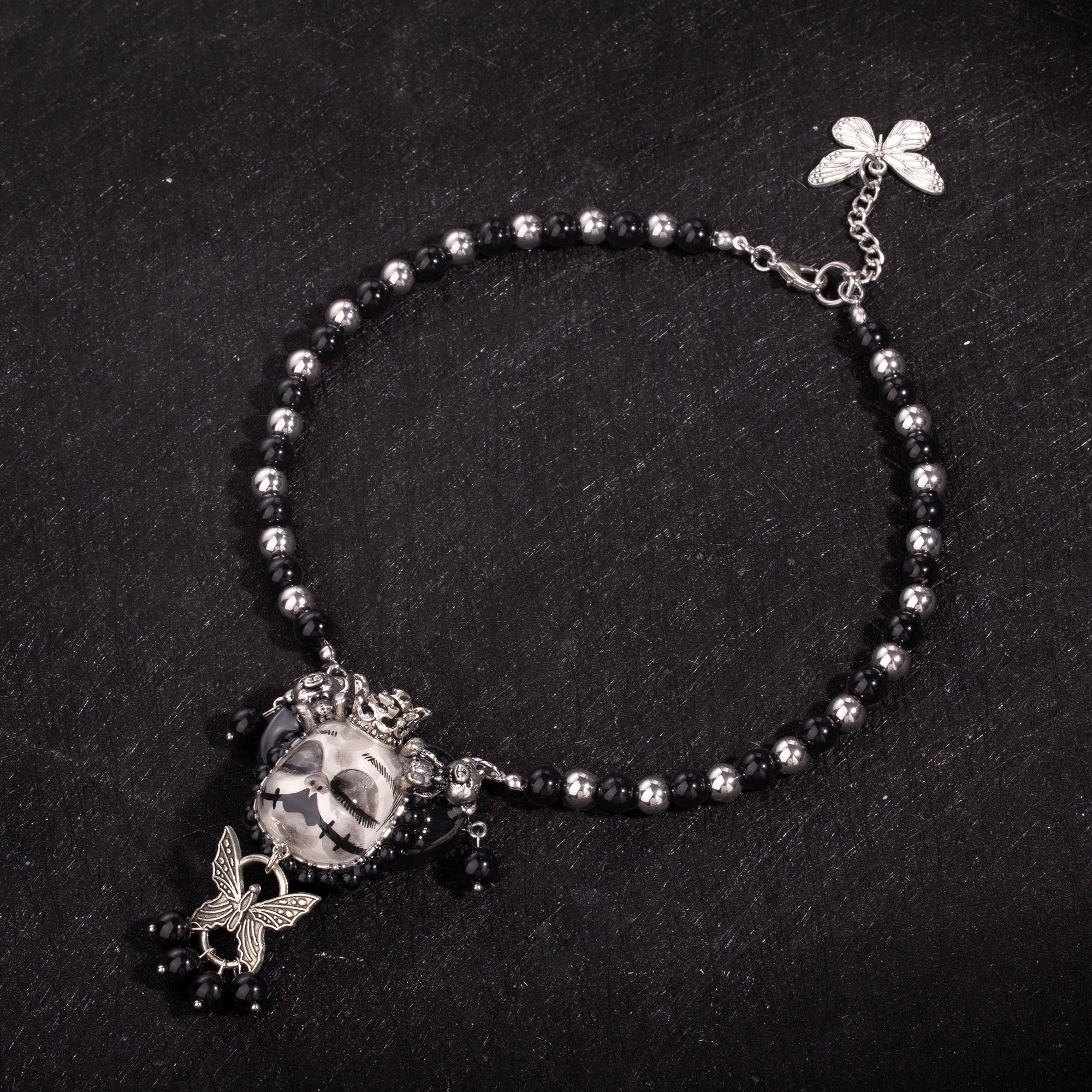 Butterfly Slumber Gothic Doll Necklace