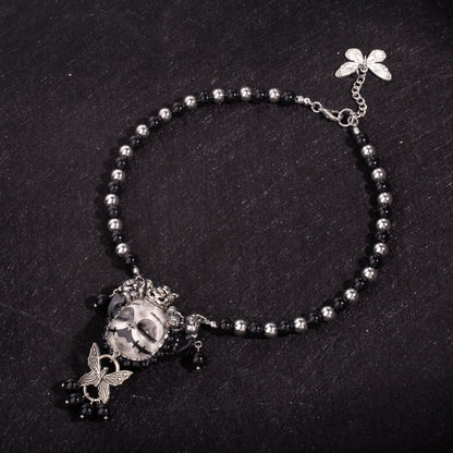 Butterfly Slumber Gothic Doll Necklace