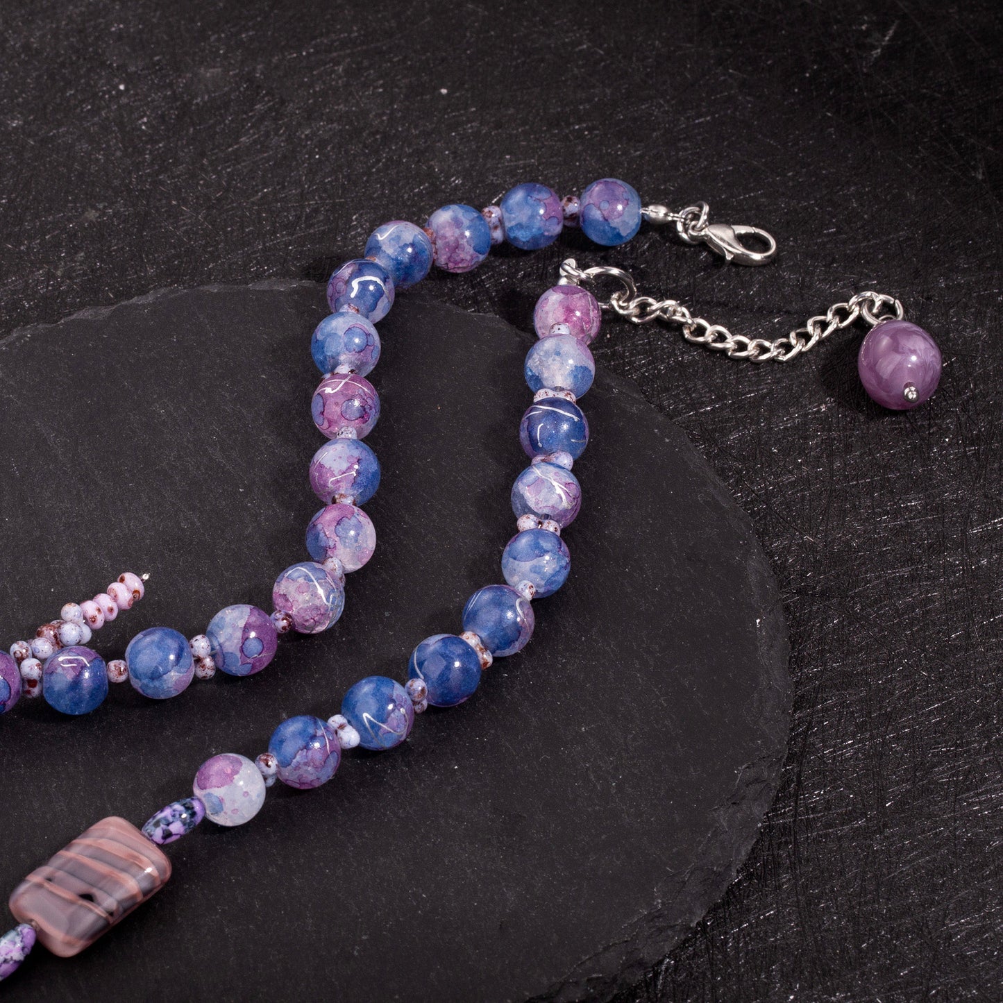 Violet Butterfly Slumber Gothic Doll Necklace