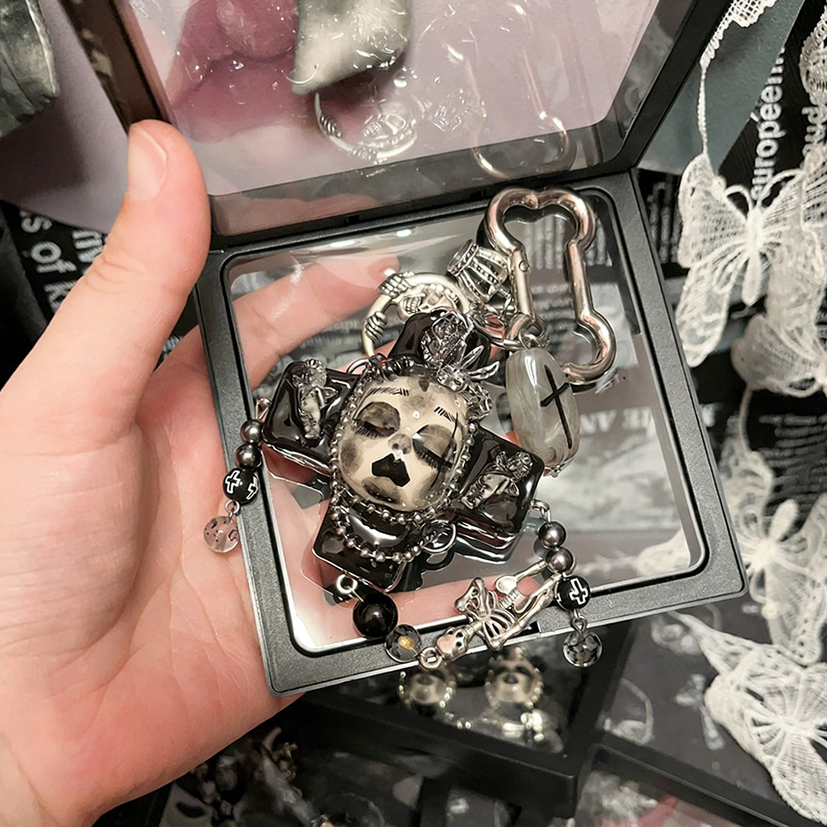 Gloomy Cross Baby Charm