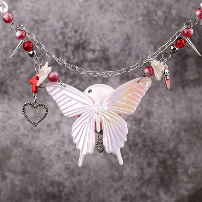 Bloody Butterfly Opposite Sex Necklace