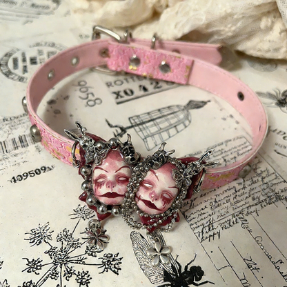 Pink Tears Twin Choker