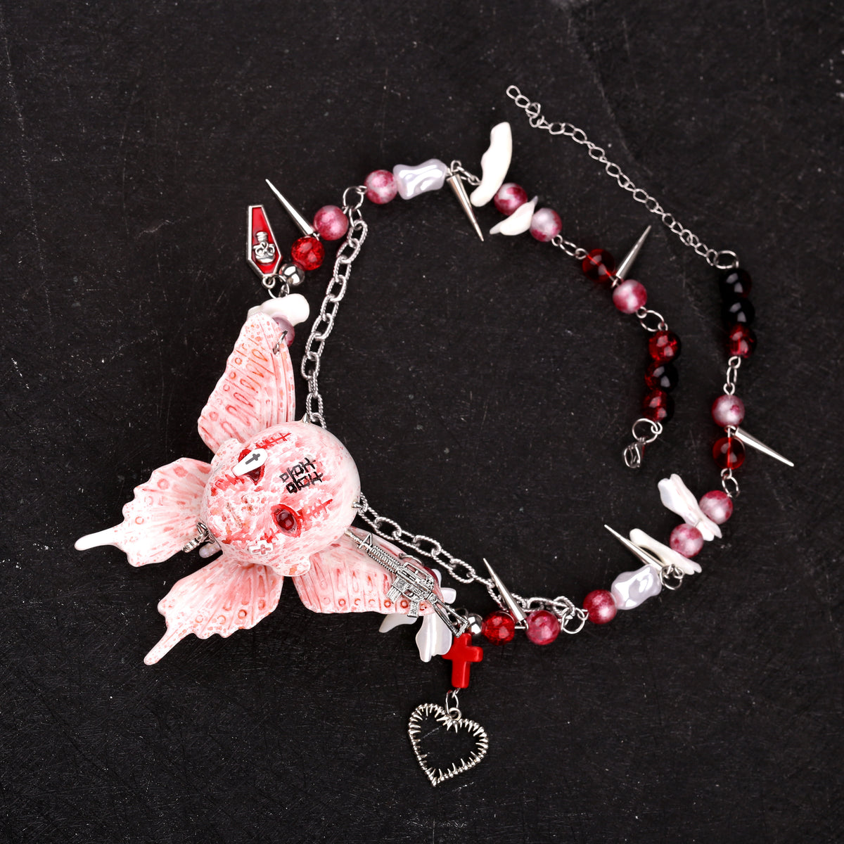 Bloody Butterfly Opposite Sex Necklace
