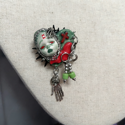 Spectral Hand Spiked Brooch
