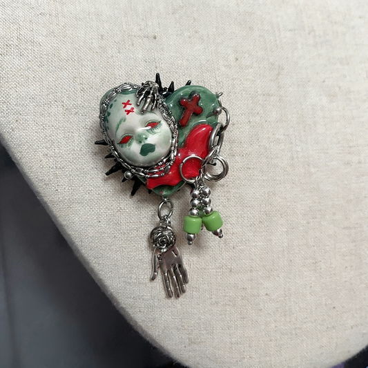 Spectral Hand Spiked Brooch
