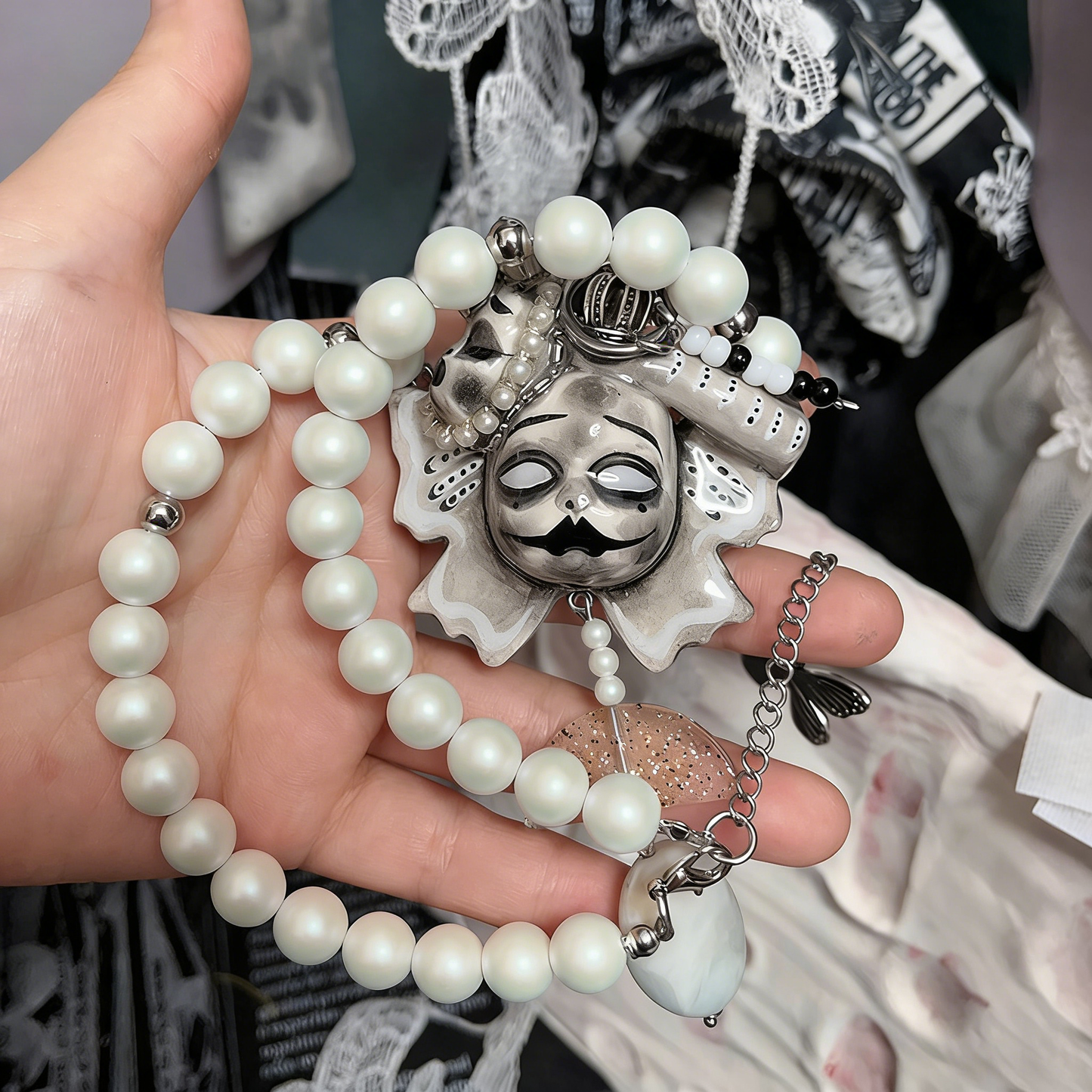 Silver Slumber Beast Necklace