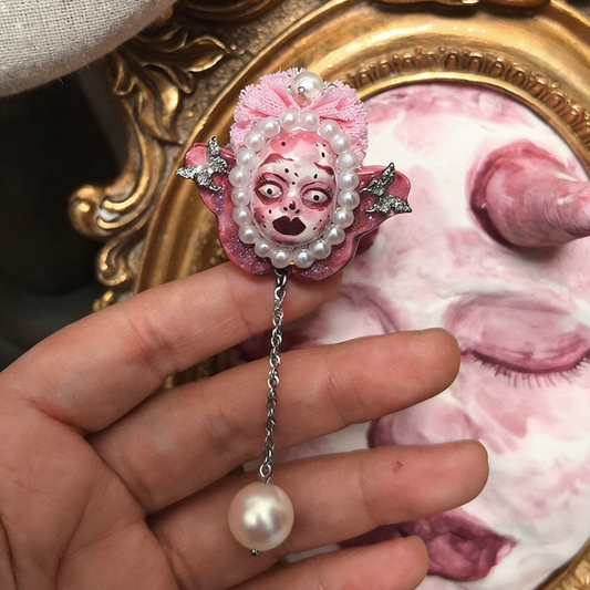 Pink Butterfly Freak Baby Earrings