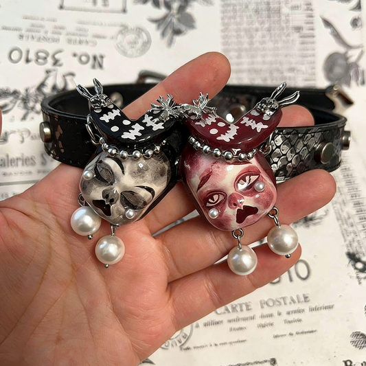 Twin Crying Bunnies Choker